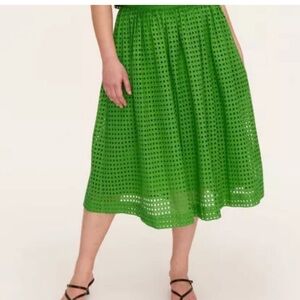 Kate Spade New York  Eyelet Volume Midi Skirt Sz medium
